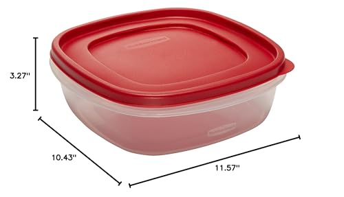 Rubbermaid 9-Cup Food Storage Container with Easy Find Lid, Racer Red