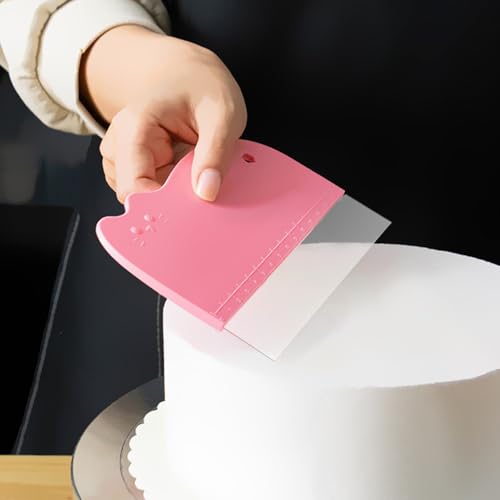 Flexible Cake Smoother Set - 5 Transparent Scrapers for Perfect Icing