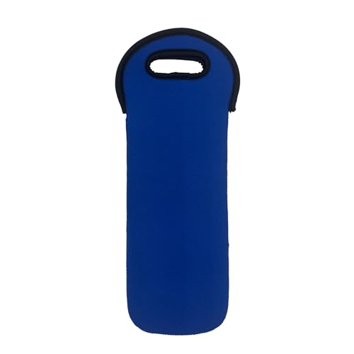 Bituinra Blue Neoprene Wine Bottle Bag - Tote & Cooler for Drinks