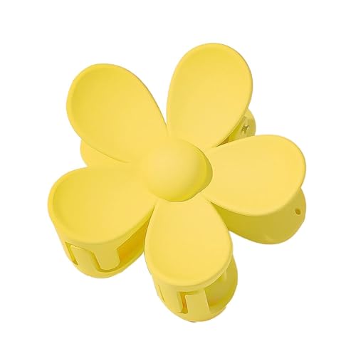 Qemixly Yellow Flower Hair Claw Clips Anti-Scratch Strong Hold Jaw Clips