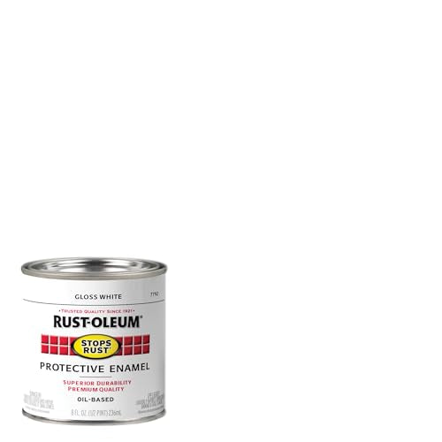 Rust-Oleum Stops Rust Gloss White Enamel Paint 8 Fl Oz (Pack of 6)