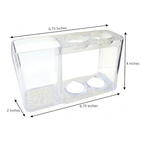 Compact Bathroom Toothbrush Holder Organizer for 2 Brushes