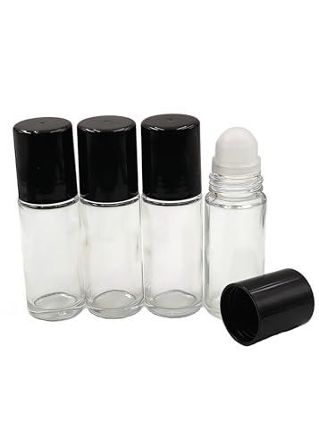 Glass Roller Bottles 30ml 4-Pack Refillable Perfume Oils