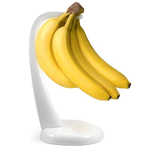Meadow Lane 11-Inch Banana Holder Stand - White Plastic Fruit Hanger
