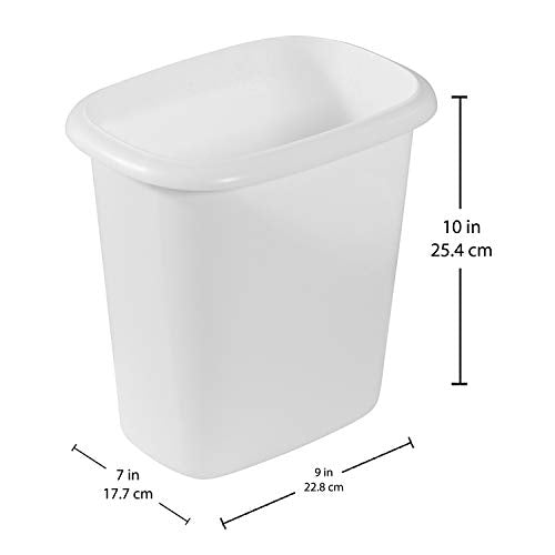 Rubbermaid 1 Pack Vanity Trash Can, 1.5 Gallons, White
