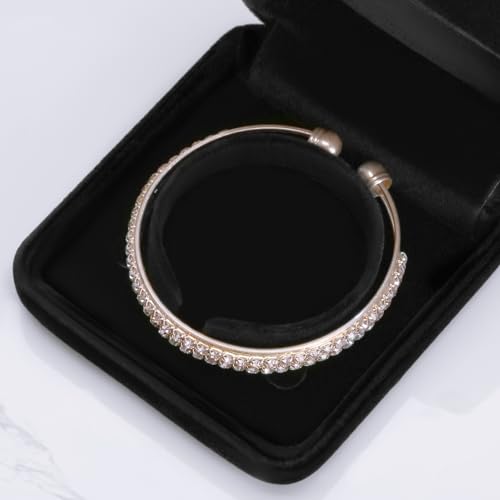 LETURE Glossy Velvet Jewelry Bracelet Box with LED Light - Perfect Gift for Engagement and Anniversaries