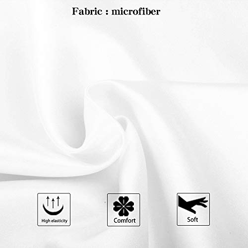 NTBAY Queen Satin Pillowcases with Hidden Zipper, Set of 2, White