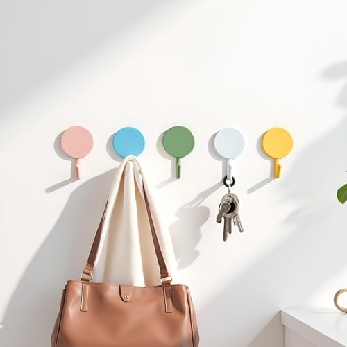 5-Piece Self-Adhesive Wall Hooks Cute Decorative Towel and Key Holders
