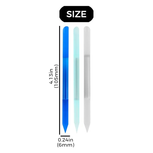 Glass Cuticle Pusher Set 3-Piece Double-Sided Nail Exfoliating Tools