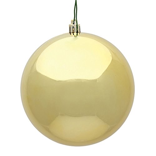 8-Inch Shiny Gold Christmas Ball Ornament - Shatterproof, UV Resistant, Easy Hang Variation of THIS listing