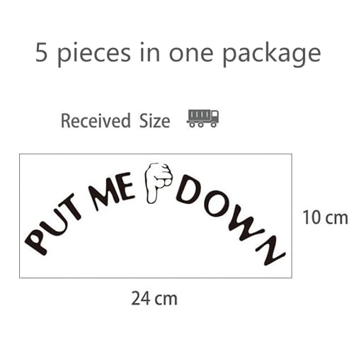 Put Me Down Toilet Lid Decals - 5 Waterproof Vinyl Stickers
