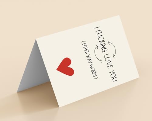 Funny 5x7 Anniversary Card for Him & Her with Envelope