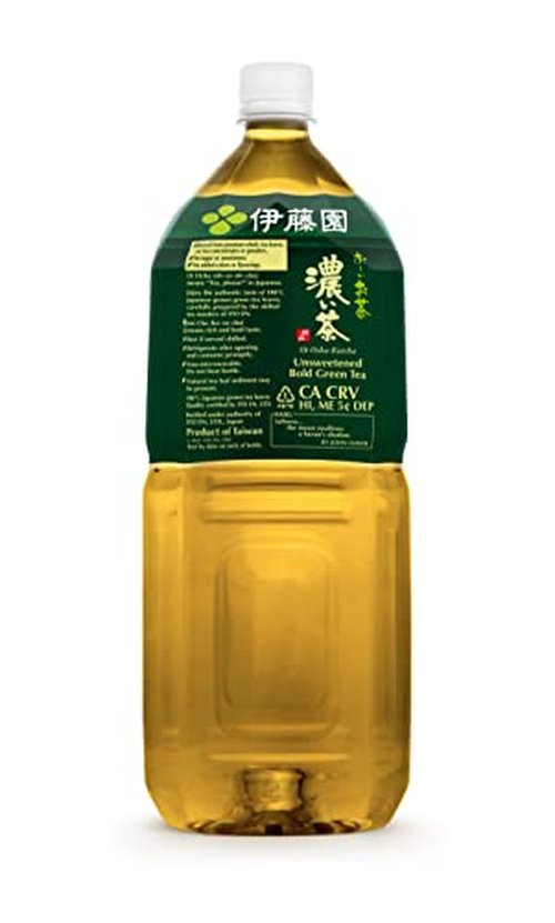 ITO EN Oi Ocha Unsweetened Bold Green Tea 2 Liter Bottle (Pack of 6) Unsweetened Zero Calories