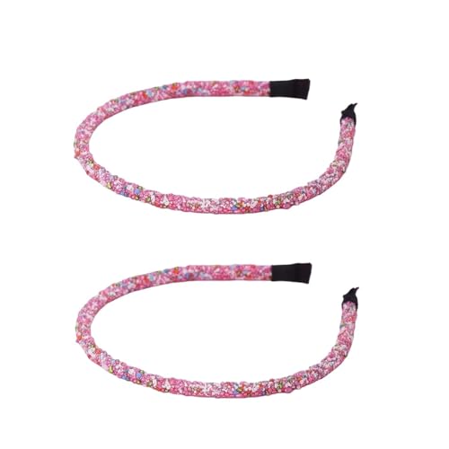 HODASHI 2 Pcs Sprinkle Candy Donut Headbands Non Slip Hair Accessories