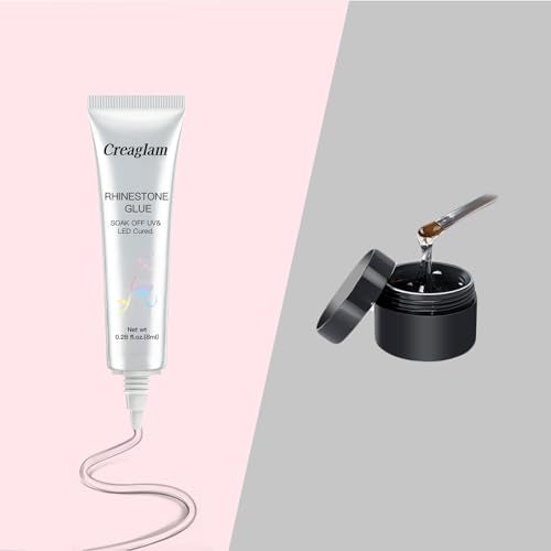 Creaglam Rhinestone Glue for Nails - 2 Pack 16ml Strong Gel Adhesive