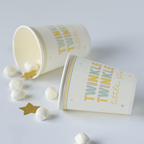 Twinkle Twinkle Baby Shower Paper Cups - 8 oz, Set of 16