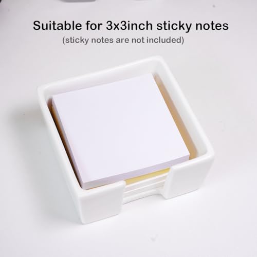 HANKOR Ceramic Sticky Note Holder - 3x3 Notepad Organizer