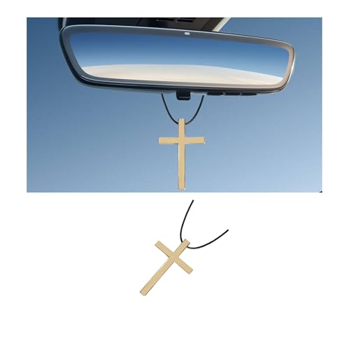 Cross Pendant for Car Rear View Mirror | Durable Alloy Charm