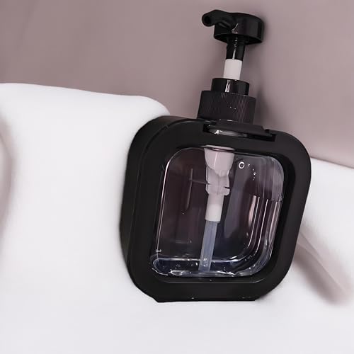 Black Wall-Mounted Soap Dispenser - 10oz Hand Soap & Shampoo Pump