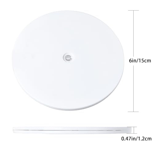 6-Inch Lazy Susan Turntable - White Acrylic Rotating Tray for Kitchen