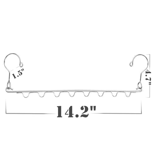 4-Pack Metal Space Saving Hangers for Closet Organization