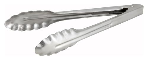 9-Inch Heavyweight Stainless Steel Utility Tongs by Winco