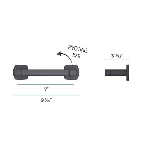 Pfister Deckard Wall Mounted Toilet Paper Holder Matte Black BPHDA1B