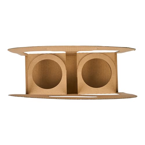 Restaurantware Bio Tek Drink Carriers 100 Disposable Cup Carriers With Handles - Holds 2 Cups For Delivery Or To Go Kraft Paper Drink Holders Built-In Handle Fits Multiple Beverages