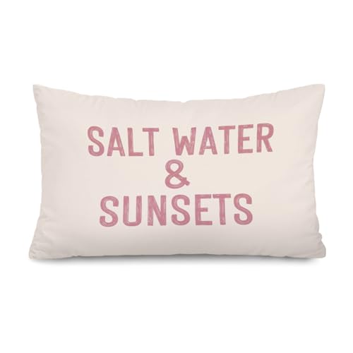 Lacama Pink Coastal Beach 12x20 Decorative Pillow Cover