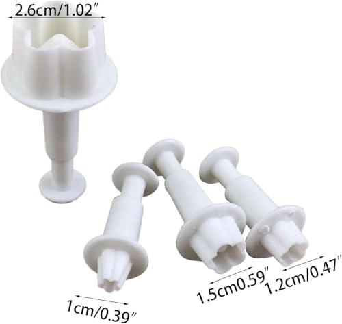 8-Piece Flower Plunger Cookie Cutter Set for Baking & Cake Decorating