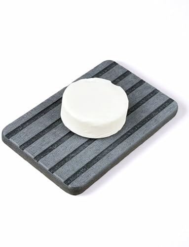 Natural Diatomite Soap Tray - Fast Drying Stone Dish for Sink