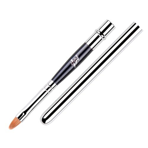 Retractable Lip Brush with Cap Soft Travel Makeup Applicator for Lipstick