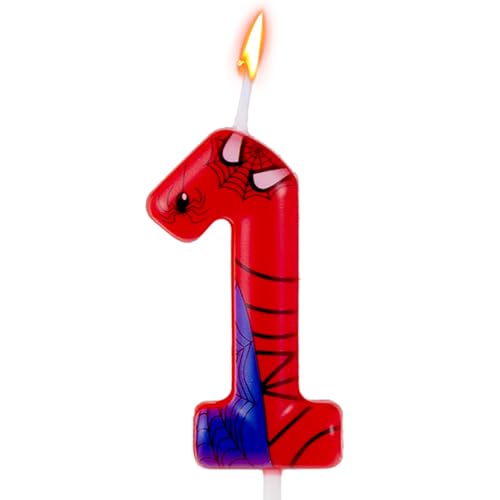 Spider-Man Birthday Number Candle | Fun Superhero Cake Decor
