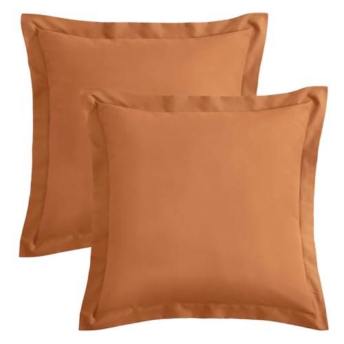 Pumpkin Microfiber Throw Pillow Covers - Set of 2, 18x18 Inches