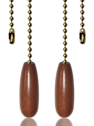 12-Inch Wooden Ceiling Fan Pull Chain Extender - 2 Pack