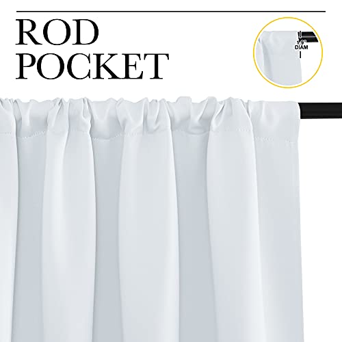 NICETOWN Greyish White Blackout Curtain Panels, 34" x 40" (Pack of 2)
