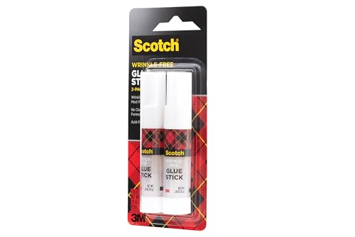 Scotch Wrinkle-Free Glue Sticks - Fast Bonding, 2 Pack, 0.27 oz