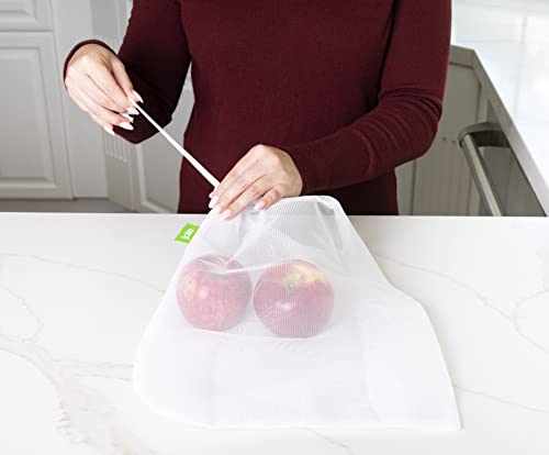 Joie Reusable Produce Bags, Nylon Mesh Grocery Storage Set - 5 Piece