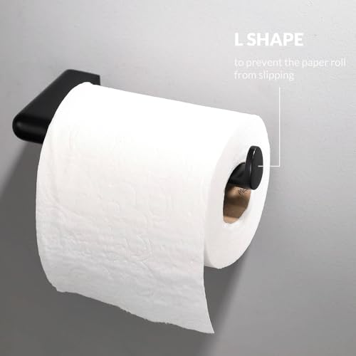 simpletome Matte Black Toilet Paper Holder - Rustproof Zinc Alloy