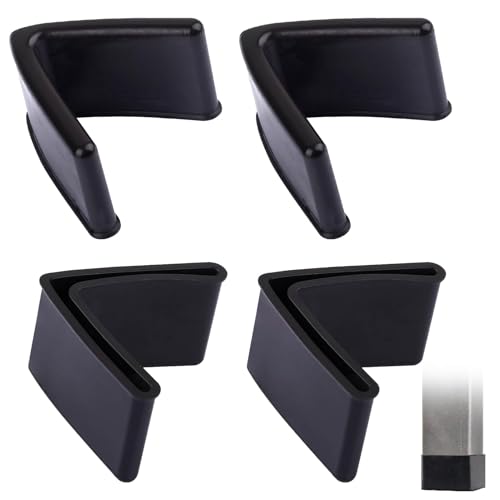 Black Bed Frame Corner Guards - 4 Pcs Rubber Protectors