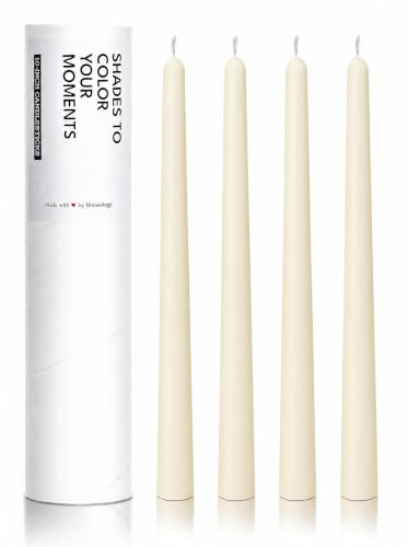 Ivory 10" Classic Taper Candles, 4-Pack, 7-8 Hour Burn