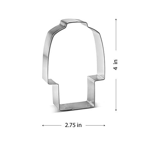 High-Quality Lab Coat Cookie Cutter - 4 Inch Tin Plated Steel