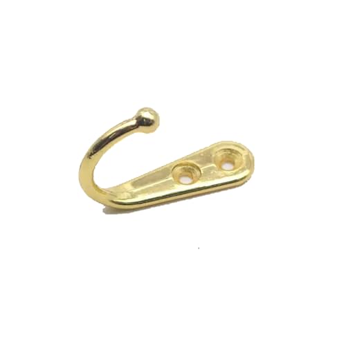 VIPERMARK 4 Pcs Wall Mounted Hooks - Gold Zinc Alloy Hangers