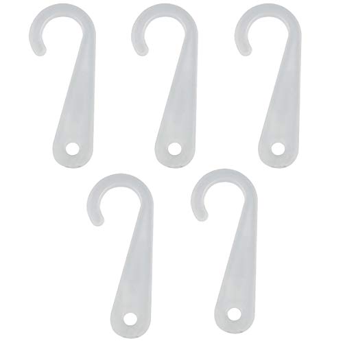 White Sock Display Hooks 500pcs 1 3/4 Inch Plastic J-Hooks Retail Hanging