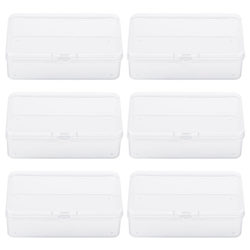 BATTIPAW Clear Hair Tie Organizer - 6PCS Mini Storage Box