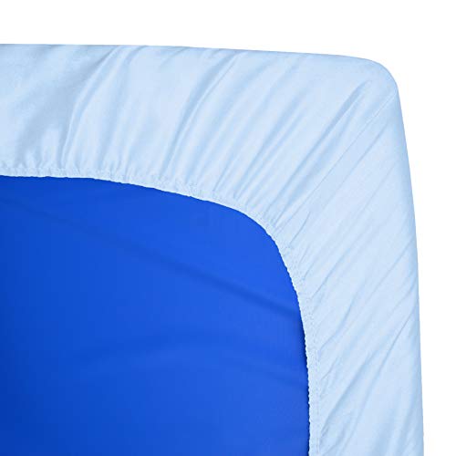 American Baby Company Microfiber Nap Mat Sheets - Blue, 24"x48" (Pack of 2)