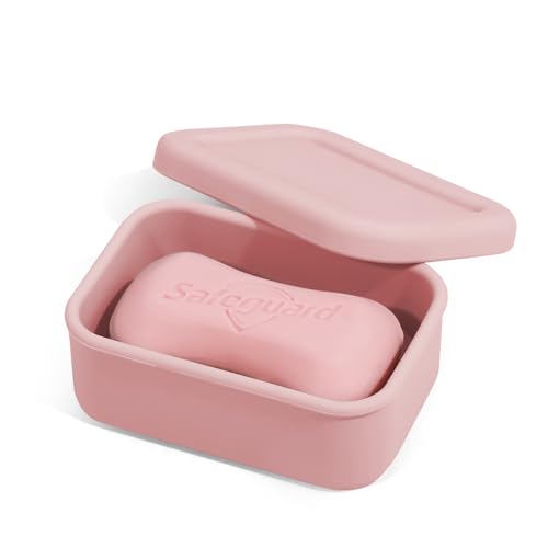 Leak Proof Silicone Travel Soap Case - Light Pink Portable Holder