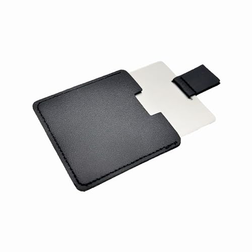 Unbreakable Pocket Mirror with PU Leather Case Mini Handheld Mirror
