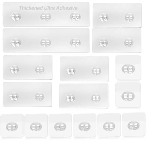 16 Pcs Strong Adhesive Shower Caddy Hooks - No Drilling Storage Solution