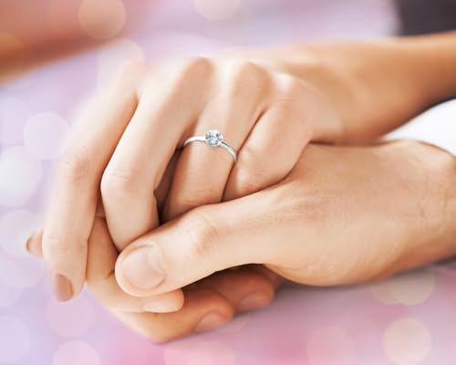PENTA ANGEL Silver Bridal Shower Rings 30Pcs Fake Diamond Engagement Party Favors